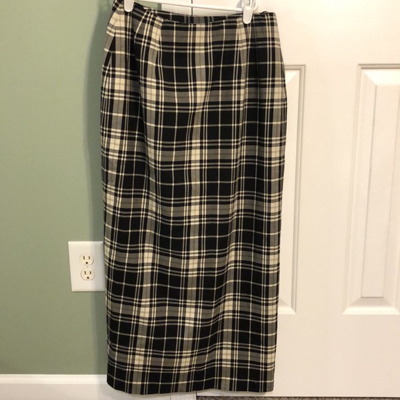 Vintage Plaid Pencil Skirt - Picture 2 of 4